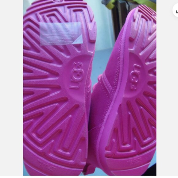 NEW UGG Women's \ Kids Neumel Deep Pink Suede Ankle Boots S\N 1017320K Size US 6 - Picture 6 of 8